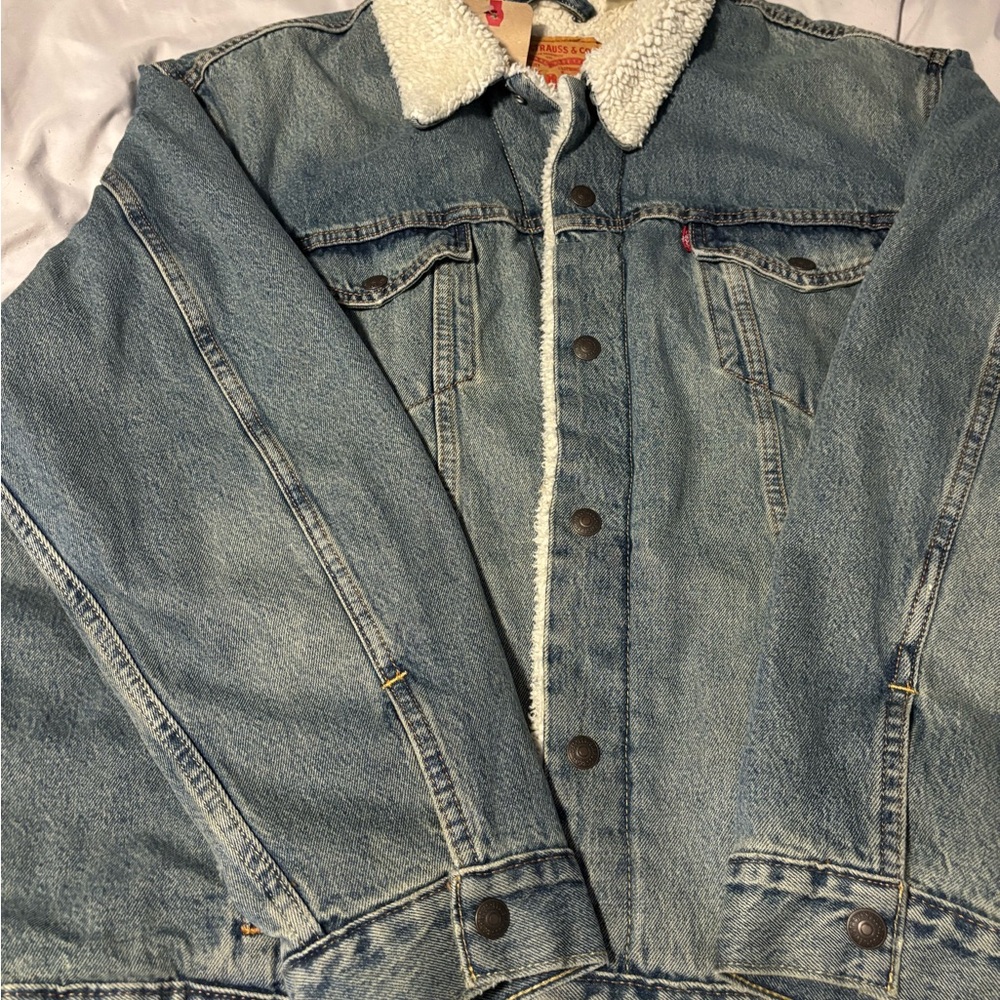 Levi's Blue Denim Jacket with Sherpa Lining